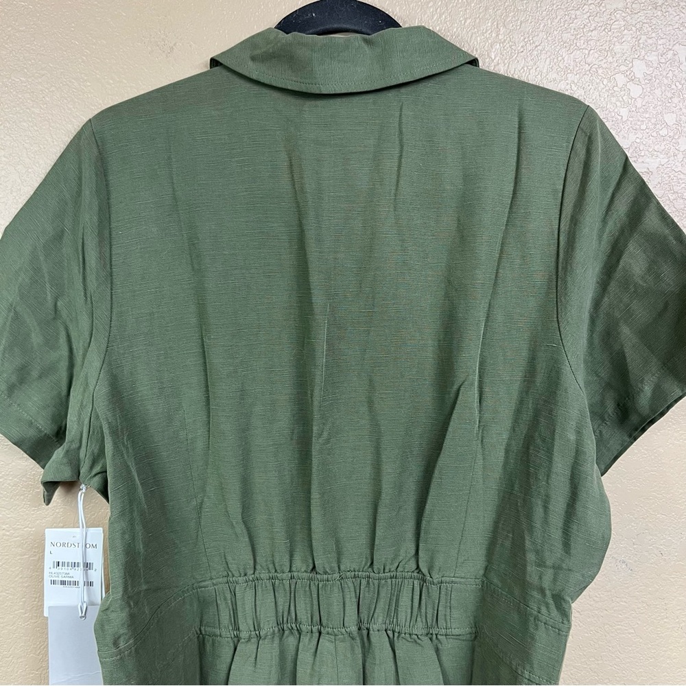 NWT Chelsea28 green wide leg utility jumpsuit - Picture 9 of 13